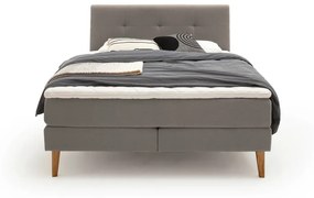 Pat boxspring gri deschis 180x200 cm Stockholm – Meise Möbel