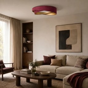 BRILAGI- Plafonieră LED VELVET TWIST LED/24W/230V 4000K Ø 55 cm vișiniu/auriu.
