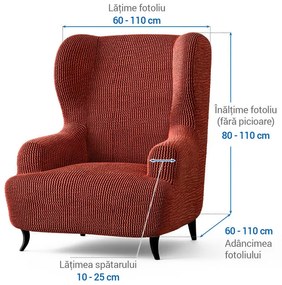 Huse bielastice COSTINA culoarea cupru fotoliu clasic (l. 60 - 110 cm)