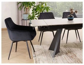 Scaun de bucătărie Alcano Velvet, negru