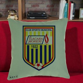Perna Personalizata CSM Flacara Moreni 1922 Fotbal, 40x40 cm, Verde, Husa Detasabila, Perna Inclusa, BEKZ®