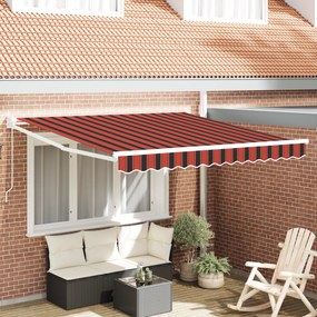 vidaXL Copertină Manuală Retractabilă Portocalie și Maro 350 x 250 cm