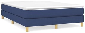3120620 vidaXL Cadru de pat, albastru, 140 x 200 cm, material textil