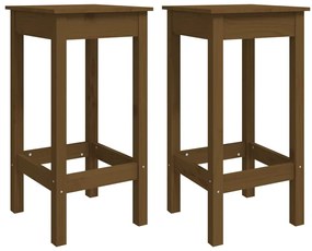 Set mobilier de bar, 5 piese, maro miere, lemn masiv de pin