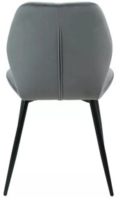 Scaun Rick velvet gri/negru Blu14
