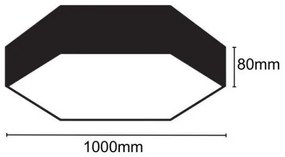 Plafonieră LED/100W/230V 4000K d. 100 cm