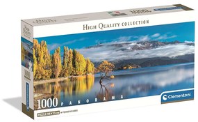 Orașe Wānaka Noua Zeelandă puzzle panoramic Compact 1000 de piese Clementoni