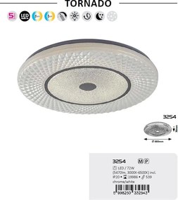 Plafoniera LED cu telecomanda Tornado
