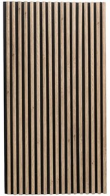 Panou riflaj acustic decorativ, MDF si pasla, AC13, 240x60x2.1cm, Stejar