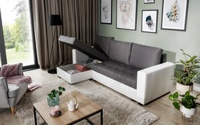 Colțar lemn masiv Extensibil Nelia 237x150cm Ladă Depozitare Personalizabil - Sawana 05/ Soft 17, Universal