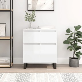 831126 vidaXL Servantă, alb extralucios, 60x35x70 cm, lemn prelucrat