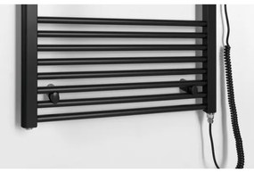 Radiator portprosop electric pentru baie Aqualine DIRECT-E 800W/230V 168 cm negru mat