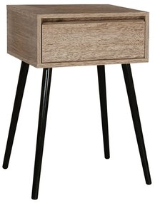 Noptiera / masa, stejar / negru, ALYSANDRA TYPE 1