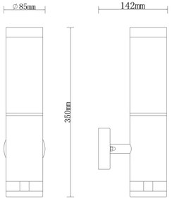 Globo 34070 - Aplică de exterior JAICY 1xE27/15W/230V IP44