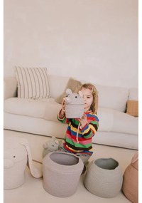 Coș de jucării pentru copii gri din material textil ø 15x15 cm Mini Renata the Rat – Lorena Canals