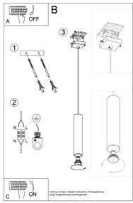Lustră pe cablu Sollux SL.1489 LAGOS 1xGU10/10W/230V roșu