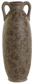 Vaza Brown Leaves din ceramica maro 13x35 cm