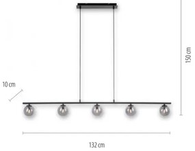 Lustră LED pe cablu WIDOW 5xG9/3W/230V Paul Neuhaus 2026-18