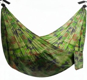 Hamac turistic cu plasa de tantari SANTIAGO 260x140 cm, verde