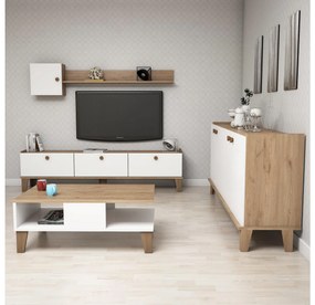 Mobilier living Sommer 3 (Stejar + Alb). 1088212