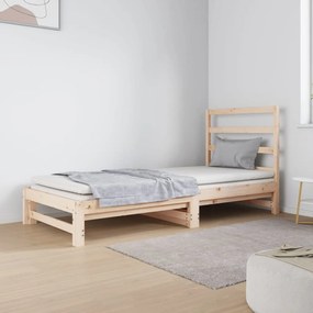 3124747 vidaXL Pat de zi extensibil, 2x(90x190) cm, lemn masiv de pin