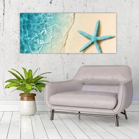Tablou - Stea de mare pe plajă (120x50 cm)