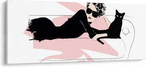 Tablou - Doamnă de modă (120x50 cm)