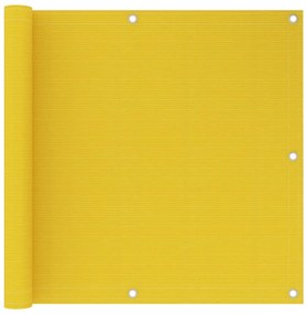 vidaXL Paravan de balcon, galben, 90x600 cm, HDPE