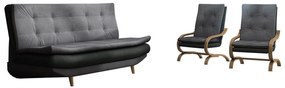 Set mobilier tapițat Carlsbad 107 Cutie de pat, Tapiterie, Picioare: Lemn