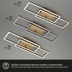 Brilo - Plafonieră dimabilă LED/30W/230V 3000K maro