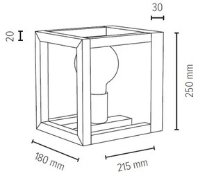 Spot-Light 9159174 - Aplică de perete KAGO 1xE27/60W/230V