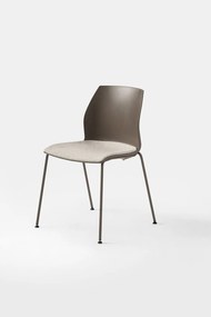 Scaun lemn masiv Kalea cadru fix cu 4 picioare din otel, 52 × 80 × 46 cm