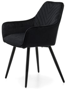 JAKS SCAUN DE SUFRAGERIE VASTO VELUR NEGRU