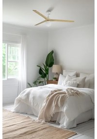 Ventilator de tavan FARO 34279-11L KLIM L 1xE27/15W/230V lemn/alb + telecomandă