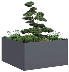 vidaXL Jardinieră Antracit 80x80x40 cm Oțel laminat la rece