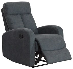 Fotoliu recliner Miramar 112 100x74x94cm, Gri inchis, Tapiterie