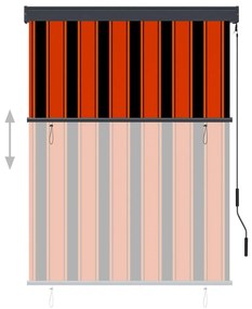 Jaluzea tip rulou de exterior, portocaliu si maro, 120 x 250 cm portocaliu si maro, 120 x 250 cm
