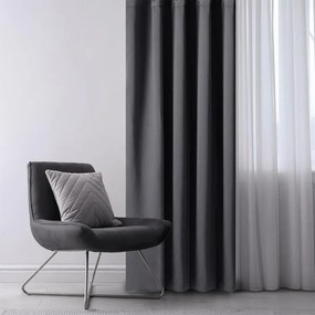 decoDoma Draperie groasă blackout RESTILO grafit 140 x 245 cm 1 buc