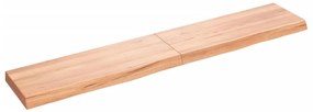 363709 vidaXL Raft de perete maro deschis 160x30x(2-6) cm lemn stejar tratat