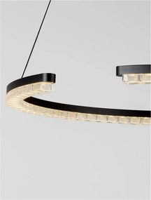 Lustra circulara aluminiu negru GREAMY D-65cm