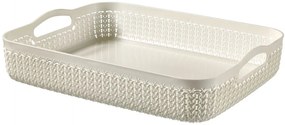 Tavă Polirattan KNIT A4, crem