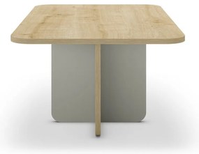 Măsuță de cafea verde-deschis/în culoare naturală cu blat cu aspect de lemn de stejar 56x100 cm Hillary – Marckeric