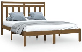 3105248 vidaXL Cadru de pat, maro miere, 120x200 cm, lemn masiv