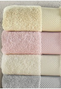 Set prosoape și prosop de corp DELUXE, 3 buc Roz / Pink