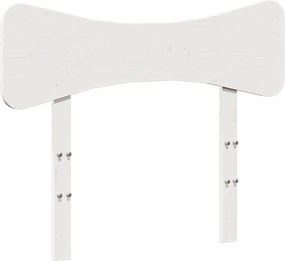 vidaXL Tăblie de pat, alb, 75 cm, lemn masiv de pin