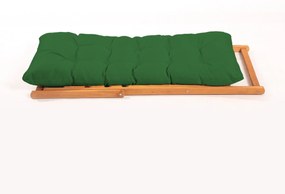 Scaun gradina Relax haaus V1, Verde/Natural, L 59 x l 44 x H 90 cm