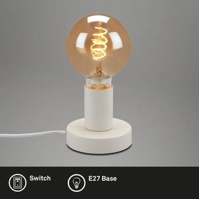 Lampă de masă TEEPU 1xE27/10W/230V alb Briloner 7023-016