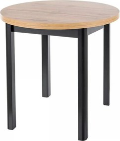 Masa ADAM, stejar artisan/negru, PAL laminat, 80x80x75 cm