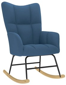 vidaXL Scaun balansoar, albastru, material textil