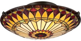 Elstead QZ-WEST-END-F - Plafonieră Tiffany WEST, 2 x E27, 75W, 230V